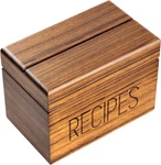 Apace Living Recipe Box With 50 Cards And Dividers - Zebrano Wood. Fixed Price $80.57.