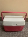 Vintage Pink Rubbermaid Mini Ice Chest Cooler Lunch Box 2901 3 Qt 1990S Usa. Fixed Price $26.99.