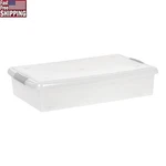 Clear Stackable Storage Bins W/ Lids Home Office Organization & Clutter Control. Fixed Price $42.28.