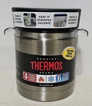 New Thermos 12 Oz. Stainless Steel Food Jar W/ Microwavable Container. Fixed Price $10.36.