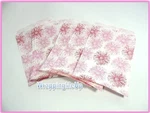 100 -5X7 Pink Flower Print Bags, Retail Paper Gift Serrated Edge. Fixed Price $8.50.