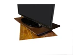 Flat Screen Tv Stand Rotating Rectangular Turntable Covered Vinyl Lazy Susan. Fixed Price $99.87.