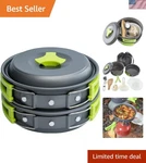 Camping Cookware Mess Kit For Backpacking Gear Cooking Set - Campin.... Fixed Price $28.35.