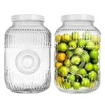 Amzcku Pack Gallon Glass Jar With Lid Wide Mouth 128 Oz Large Mason Airtight. Fixed Price $42.12.