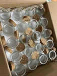 Ritayedet 40 Pack Glass Favor Jars With Cork Lid 3.4 Oz Small Clear New. Fixed Price $41.13.