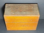 Vintage Dovetail Primitive Wooden Recipe Box With Dividers. EE33.. Fixed Price $9.99.