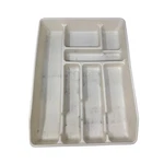 Vtg Rubbermaid 0521 Silverware Flatware Utensil Tray Off White - 7 Slots. Fixed Price $9.80.