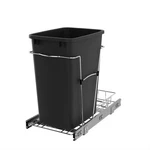 Rev-a-shelf Pullout Trash Can 35 Qt. For Kitchen Cabinets, Black, RV-12KD-18C. Fixed Price $82.39.