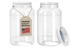 Ljdeals 1 Gallon Clear Plastic Jars With Lids Wide Mouth Storage Containers Pack. Fixed Price $30.74.