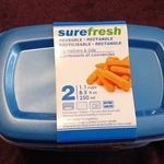 Surefresh Reusable Rectangular Food Storage Containers Pack Blue 250ML Snap. Fixed Price $14.98.