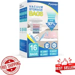 16 Pack Best Vacuum Storage Bags With Hand PUMP-4 JUMBO+4 LARGE+4 MEDIUM+4 Small. Fixed Price $49.99.