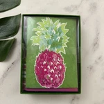 Cost Plus World Market Pineapple Print Note Cards Boxed Set New 12 Blank. Fixed Price $17.99.