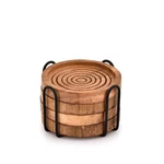 Mahasu Set Iron & Acacia Wood Round Drink With Holder Home D.... Fixed Price $11.24.