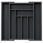 Pipishell Bamboo Expandable Drawer Organizer For Utensils Medium, Black. Fixed Price $44.04.