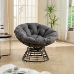 Ergonomic 360 Swivel Wicker Papasan Chair W/ Soft Cushion For Living Room Gray. Fixed Price $184.99.