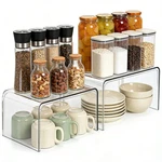 Clear Cabinet Organizer, Shelf Set Of 2 Kitchen Pantry Organize.... Fixed Price $37.75.