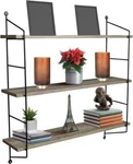 Sorbus 284133 Floating Shelf Metal Brackets Wood Wall Storage, (3-TIER Grey). Fixed Price $34.30.