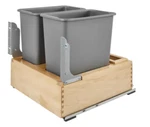 Rev-a-shelf Wood Classics 21"W Maple Bottom Mount Double 30 Qt / 7.5 Gallon Pull. Fixed Price $152.99.