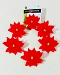 Charles Viancin Flexible Silicone Red Poinsettia Bottle Stoppers Of Six (6). Fixed Price $71.99.
