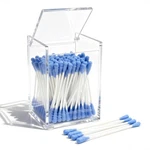 Dealpoli Clear Acrylic Qtip Holder With Lid, Cotton Balls Swab Organizer, 2.9.... Fixed Price $30.52.