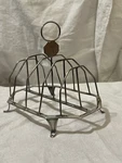 C.1792 George Iii Sterling Silver Heraldic Toast Rack Hexagonal 6-SLICE. Fixed Price $495.00.