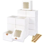 50PCS White Cookie Boxes With Window, 4X4X2.5 Inches Bakery 5PCS S.... Fixed Price $18.93.