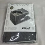 Richards Goblet Stemware Storage Case Quilted Zippered Grey Holds 6 Glasses. Fixed Price $24.99.