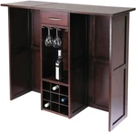 Winsome Newport Wood Expandable Counter Wine Bar Antique Walnut 94350 - Brown. Fixed Price $450.97.