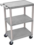 Luxor Multipurpose Storage Utility Cart 3 Shelves Structural Foam Plastic - Gray. Fixed Price $116.31.