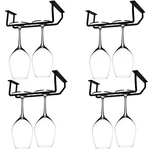 Reddreamer 7 Inch Black Wine Glass Rack, Under Cabinet 4 Pack,. Fixed Price $33.11.