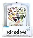 Stasher Platinum Silicone Food Grade Reusable Storage Bag, Clear (1/2 Gallon). Fixed Price $18.99.