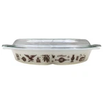 Pyrex Early American 1.5 Quart Split Casserole Dish Milk Glass Vintage 945-C 7. Fixed Price $2395.00.