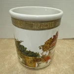 Cypress Home Marche Aux Fleurs French Country Farmhouse Utensil Crock Floral Euc. Fixed Price $20.00.