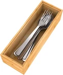 Utensil Organizer Silverware Drawer - Stackable 9X3X2.5INCH, Bamboo. Fixed Price $23.23.