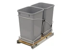Rev-a-shelf Double Qt. Pullout Trash Containers, Gray, 54WC-1527SC-17-1. Fixed Price $104.99.