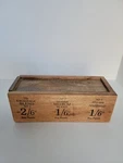 World Market Wood Coffee Tea Box Sectioned Container 4" 11". Fixed Price $14.99.