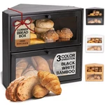 Bakedbin Corner Bread Box For Kitchen Countertop - New 2026 Airtight Black. Fixed Price $65.68.