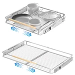 Locvcda Pull Out Shelves For Kitchen Medium- 17.1 28"W X 22.5"D, 2PACK. Fixed Price $195.40.