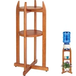 Betseo Water Dispenser Stand 32.8" X 11.2" Wood Shelves 1-5 Gallon. Fixed Price $89.99.