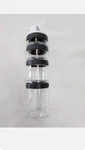 Blender Bottle Gostak Starter 4 Twist N' Lock Storage Jars White Stackable. Fixed Price $24.99.