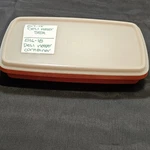 Deli Keeper, Tupperware, Red And Clear, With Lid, 816-18, 817-15, Vintage. Fixed Price $12.00.