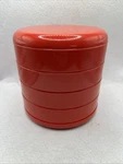 Vintage Interdesign Swivel Desk Organizer Red Plastic Lid Top Rounded Htf. Fixed Price $50.00.