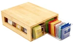 Tea Bag Organizer, Bamboo And Acrylic Drawer Holder Wood Stor.... Fixed Price $38.87.