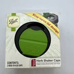Ball Herb Shaker Caps Regular Mouth 70MM Green Storage Series 2PK New. Fixed Price $16.98.