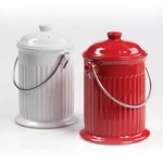Norpro Ceramic Kitchen Compost Keeper - Countertop Pail, Gallon 10 X 7.75 Inch. Fixed Price $51.98.