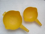 Vintage Tupperware Strainers Colanders Yellow (1200) & 2QT (1523) Set Of. Fixed Price $26.50.