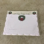 Carol's Rose Garden Christmas Wreath Embossed Die Cut Recipe Cards 15 New!!. Fixed Price $10.56.