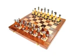 Stonkraft 14" X 14; Collectible Wooden Folding Chess Game Board Set+ Brass St.... Fixed Price $149.30.