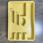 Vintage Rubbermaid Silverware Organizer 2921-2 Harvest Gold Drawer Tray 13 X. Fixed Price $10.00.