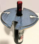 Studio Pottery Wine Glass Caddy ( Bottle Not Included). Fixed Price $18.99.